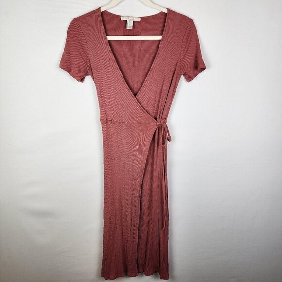 Forever21 Contemporary Ribbed Wrap Dress S - Picture 1 of 4